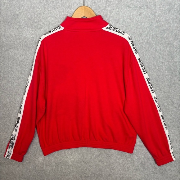 Victoria's Secret Pink Y2K 1/4 Zip Sweatshirt Top-Red-Women Size Medium - Picture 6 of 6